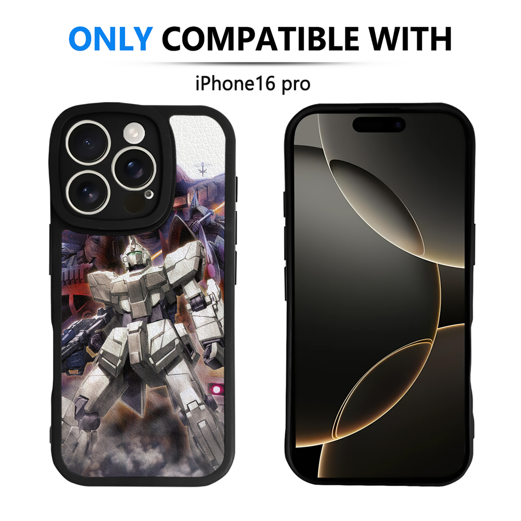 （画像用） 機動戦士ガンダム Mobile Suit Gundam 【iPhone 16シリーズ対応】シリコンスマホケース（レザー調） 材質：シリコン